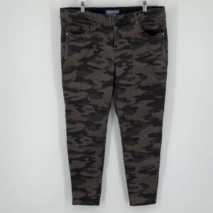 DEMOCRACY JEANS "Ab"solution Booty Lift Jegging Camo Print Stretch Womens Sz 16